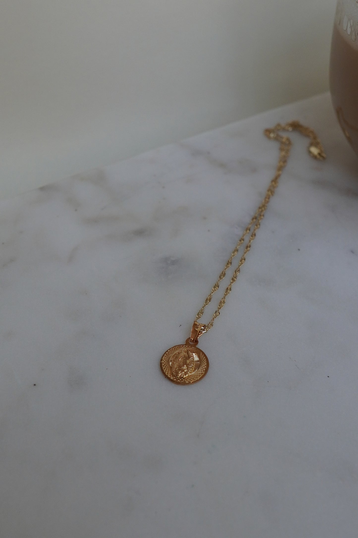 Tres Leches Latte Necklace (Gold)