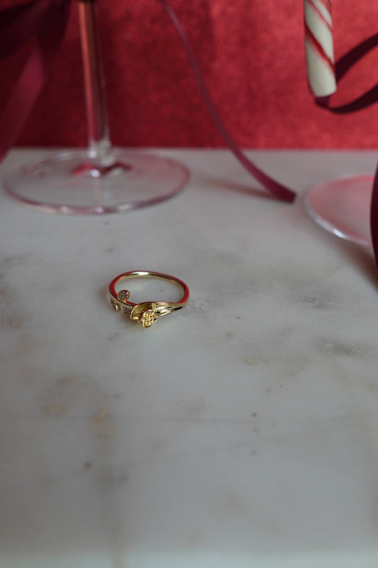 CHERRY ROSE RING (GOLD)