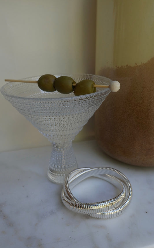CHARTREUSE MARTINI BANGLE (SILVER)