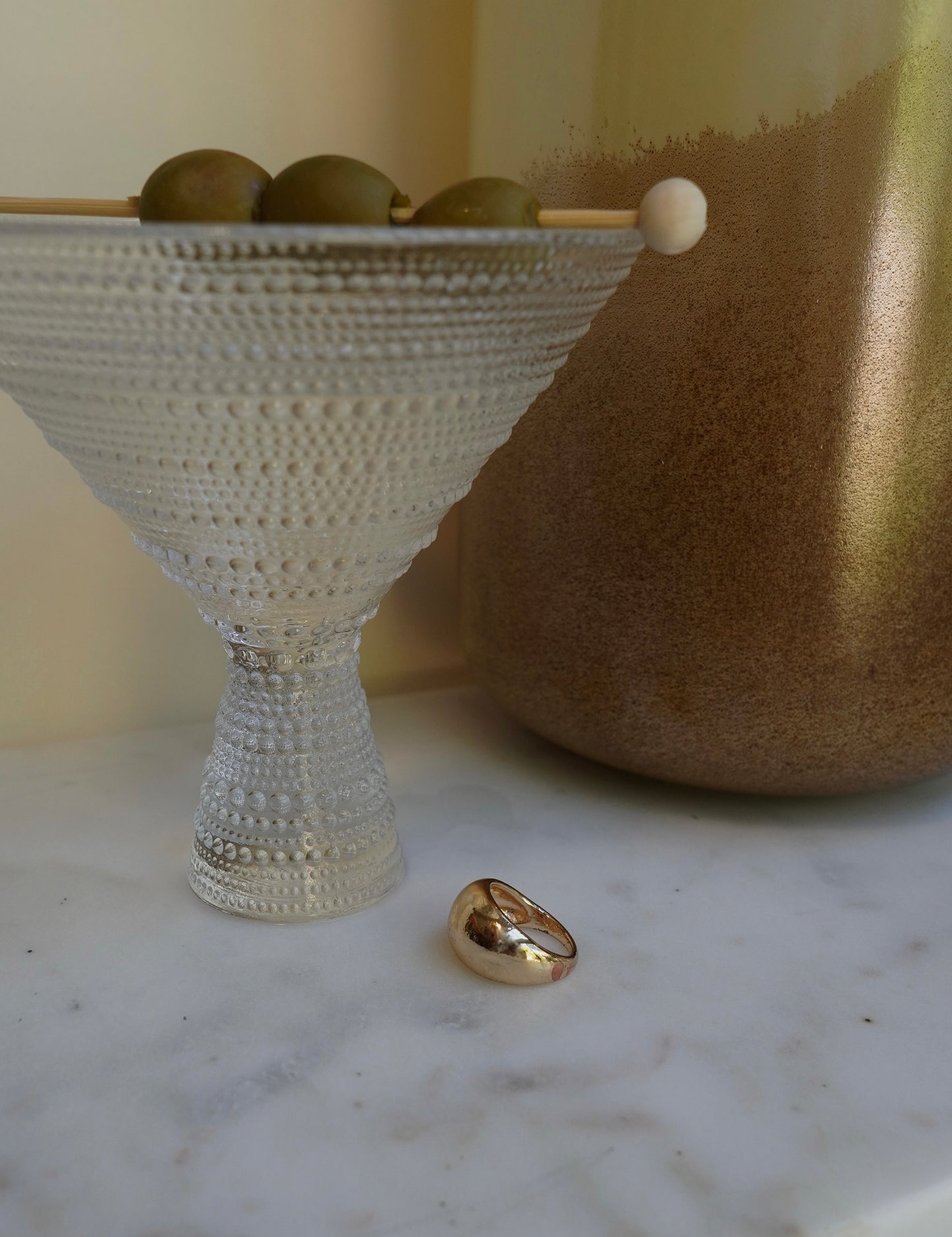 LEMON DROP MARTINI RING (GOLD)