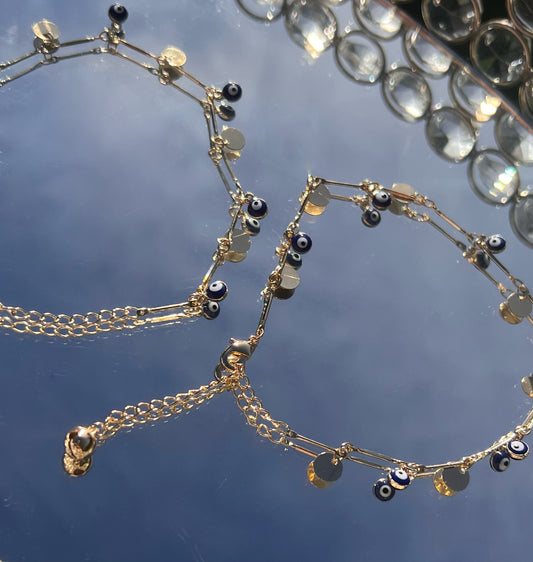 GOOD VIBES ANKLET (BLUE)