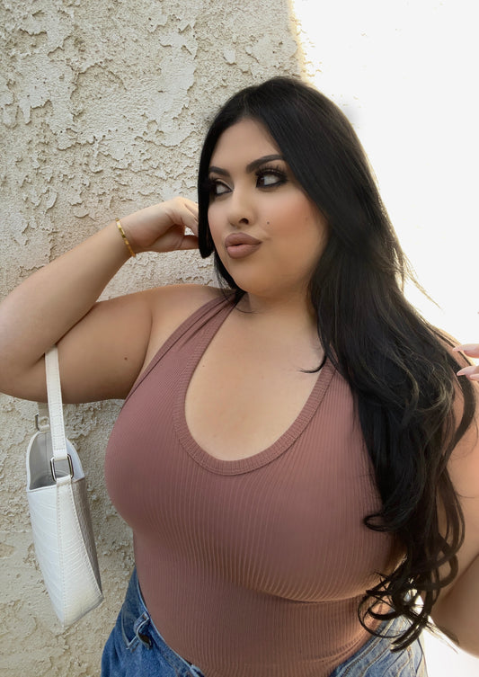 HAZEL CROP TOP (LT. BROWN)