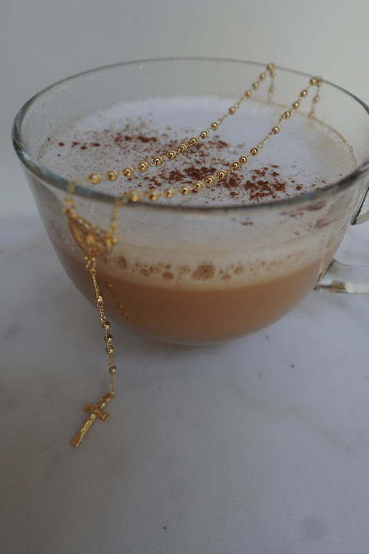 Cocoa Abuelita Latte Necklace (Gold)