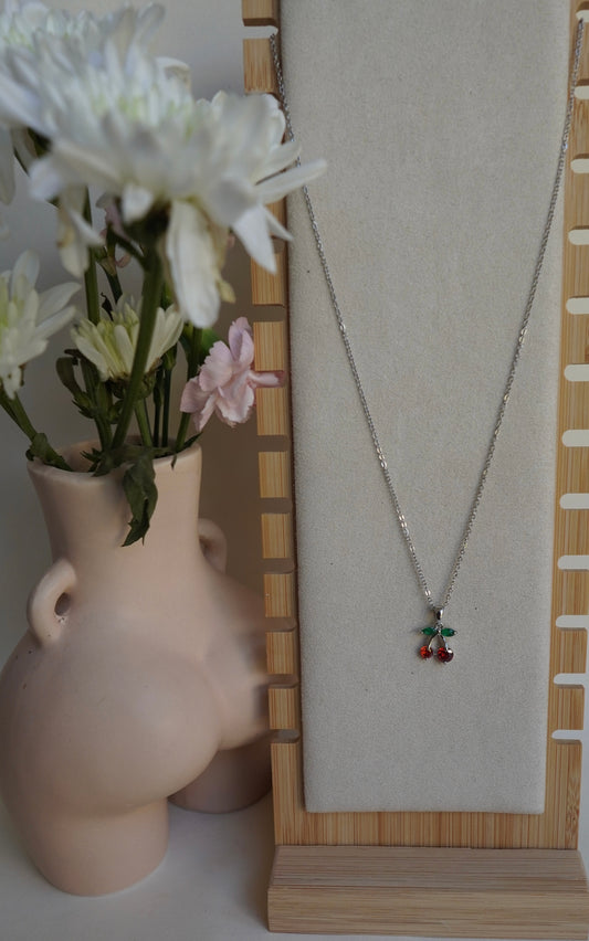 CHERRY NECKLACE (SILVER)